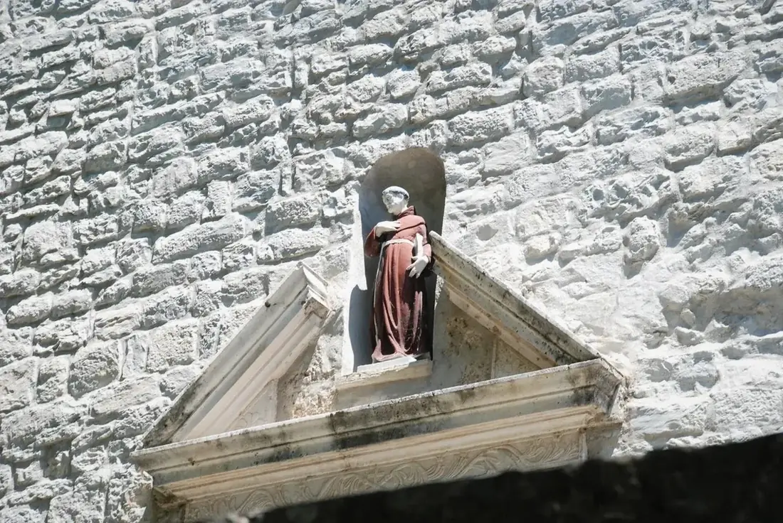 Visovac monastery church lintel - Krka waterfalls tours Croatia photo